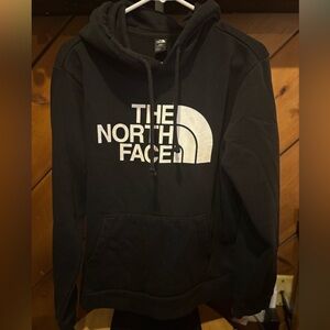 The North Face Black Hoodie with White Logo
